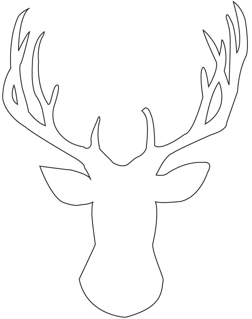 DIY Stag Head Silhouette Art